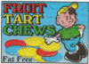 fruit tart chews, candy vending labels